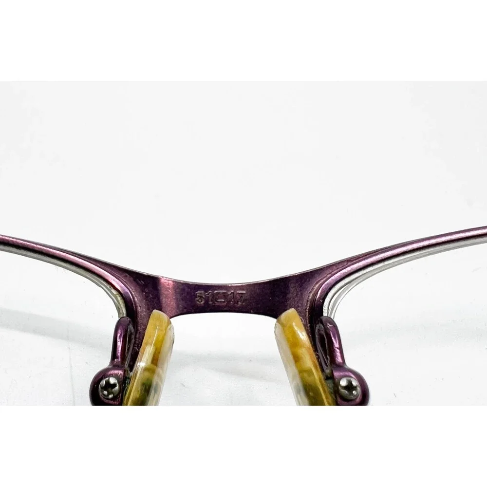 Marchon NYC Eyeglasses Womens Purple Semi Rimless Magnolia 615 51-17-135